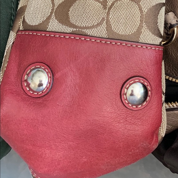 Coach Logo Purse red leather bottom - Picture 7 of 7